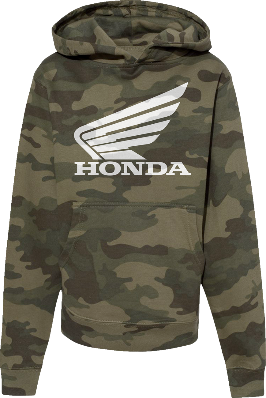 Youth Honda Hoodie - Camo - Small - Lutzka's Garage