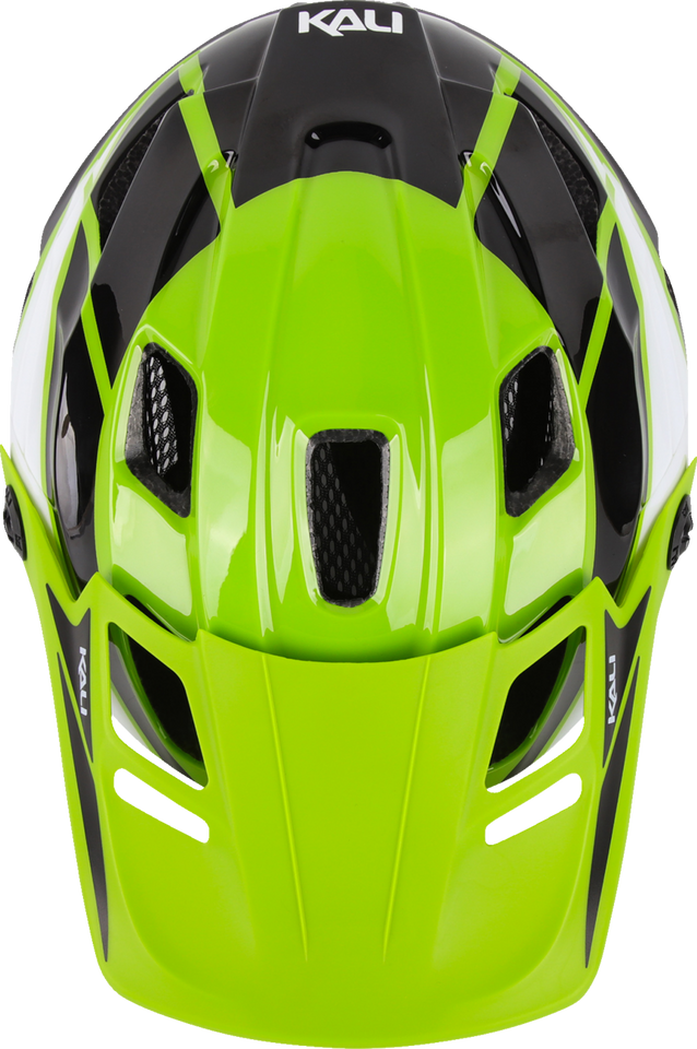 Child Maya Full Face Helmet - Race - Gloss Lime/White/Black - OS