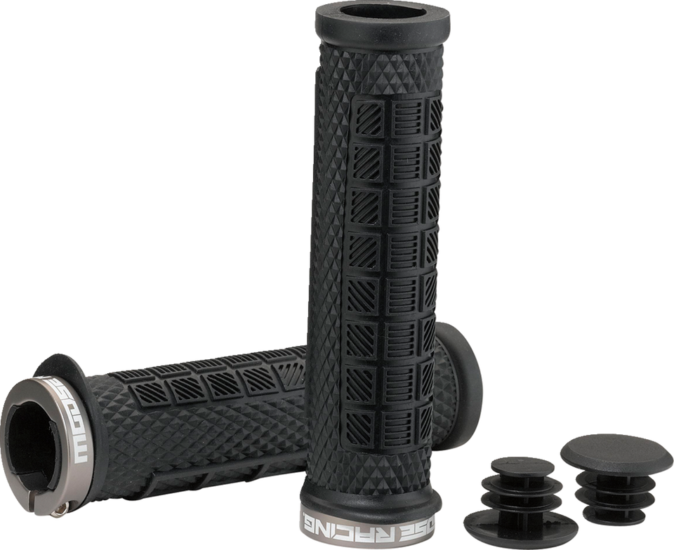 Mountain Bike Lock-On Grips - Black - 129 mm - Lutzka's Garage