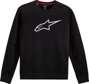 Ageless Crew Fleece - Black/Gray - Medium - Lutzka's Garage