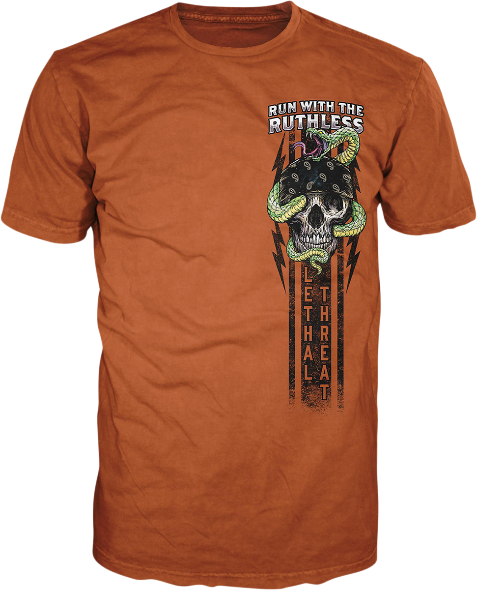 Run with the Ruthless T-Shirt - Orange - Medium - Lutzka's Garage