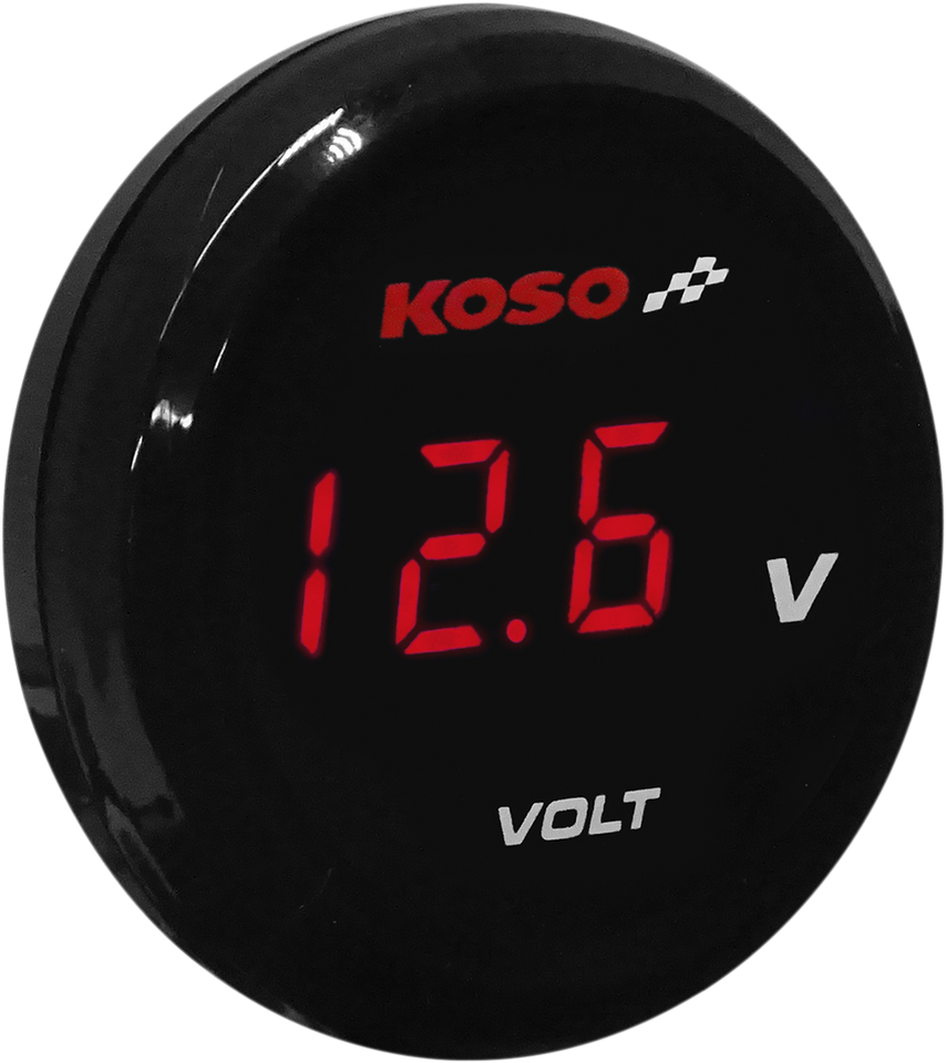 I-Gear Volt Meter - Red Digits - 1.57" Diameter x 0.43" D