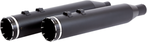 4.5" Mufflers for Touring - Black with Tracer