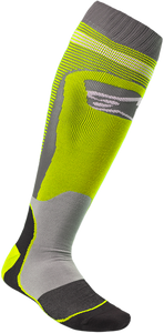 MX Plus 1 Socks - Yellow/Gray - Small/Medium - Lutzka's Garage