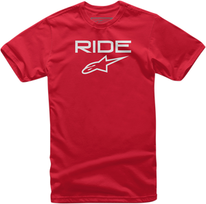 Ride 2.0 T-Shirt - Red/White - Medium - Lutzka's Garage