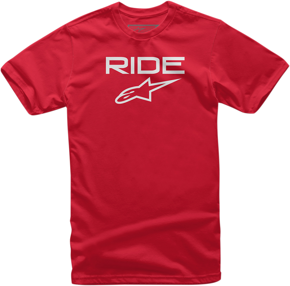 Ride 2.0 T-Shirt - Red/White - Medium - Lutzka's Garage