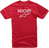 Ride 2.0 T-Shirt - Red/White - Medium - Lutzka's Garage