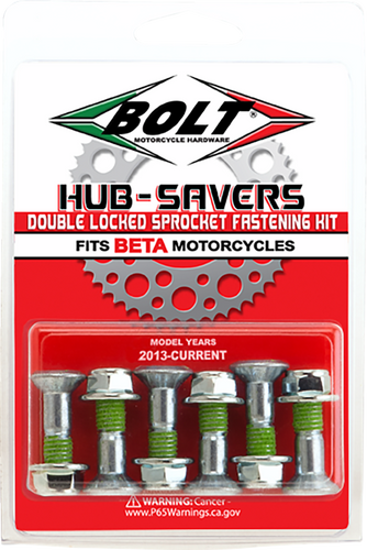 Fastener Kit - Hub-Savers/Sprocket - Double Locked - Silver - 6 Pack - Beta - Lutzka's Garage