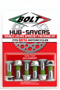 Fastener Kit - Hub-Savers/Sprocket - Double Locked - Silver - 6 Pack - Beta - Lutzka's Garage