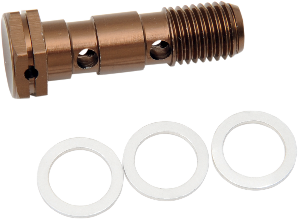 Aluminum Banjo Bolt - Double - Honda/Kawasaki/Suzuki/Yamaha