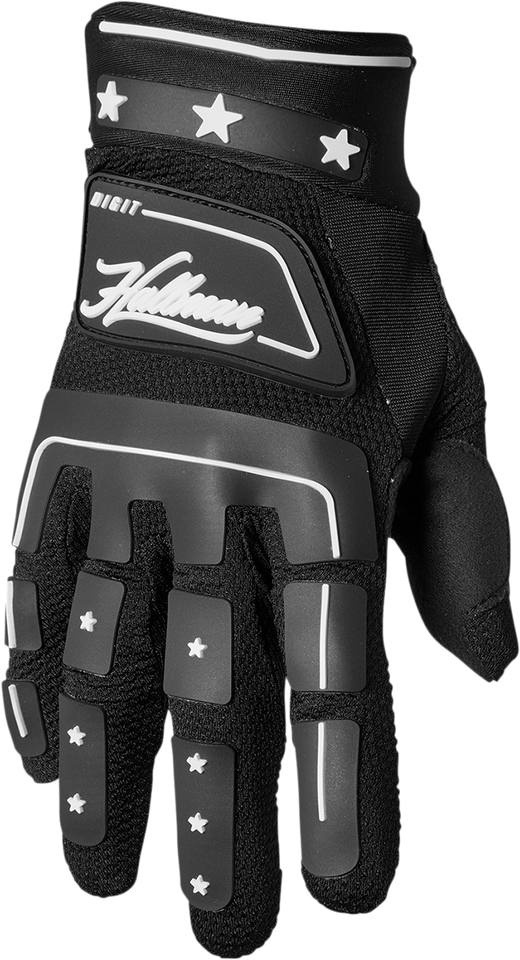 Hallman Digit Gloves - Black/White - Small - Lutzka's Garage