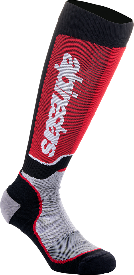 MX Plus Socks - Black/Red/Gray - Medium - Lutzka's Garage