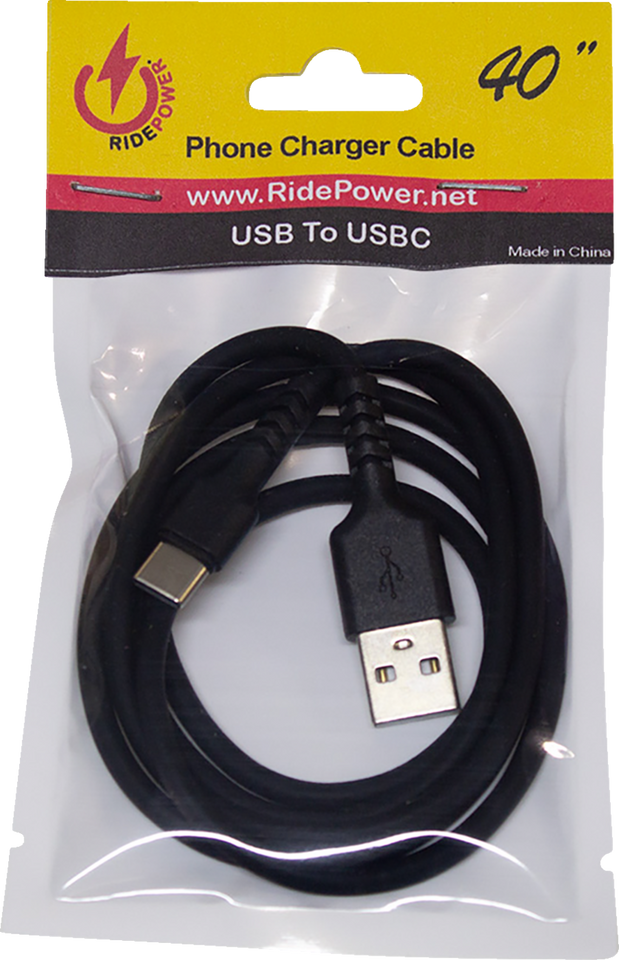 USB to USB-C Cable - Charger - Single-End - 40"