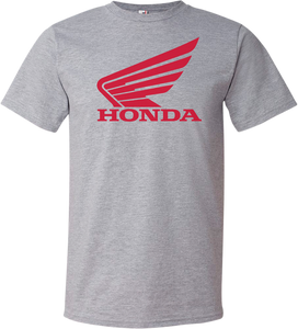 Honda Wing T-Shirt - Heather Gray - Small - Lutzka's Garage