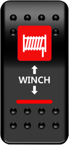 Rocker Switch -Winch - Red - Lutzka's Garage