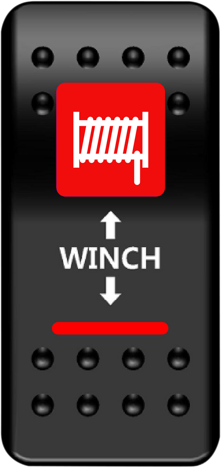 Rocker Switch -Winch - Red - Lutzka's Garage