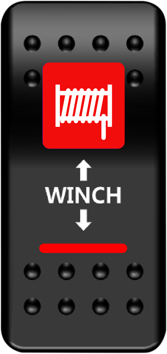 Rocker Switch -Winch - Red - Lutzka's Garage