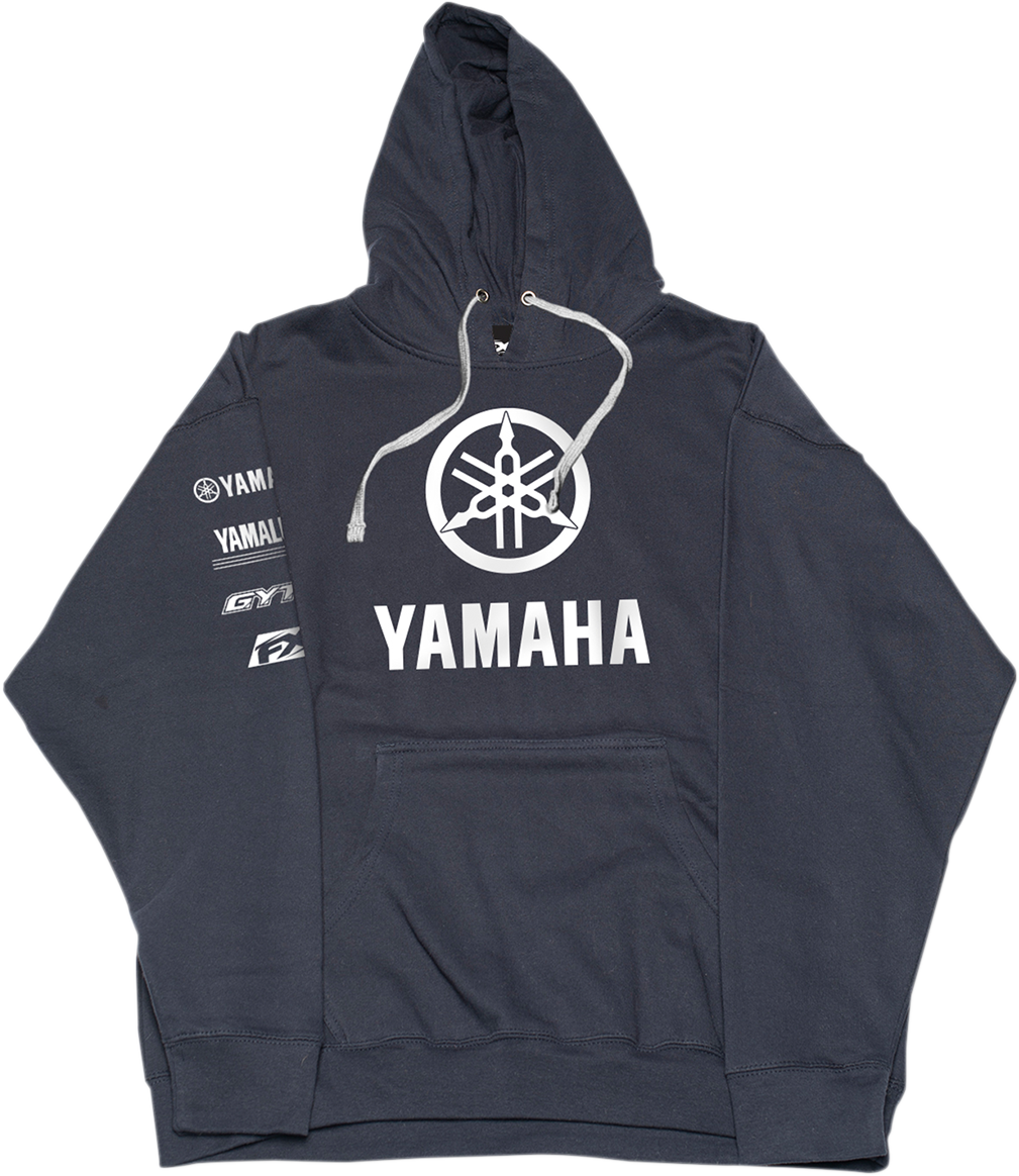 Yamaha Stack Hoodie - Navy - Medium - Lutzka's Garage