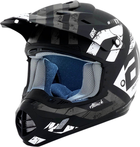 FX-17Y Helmet - Attack - Matte Black/Silver - Large - Lutzka's Garage