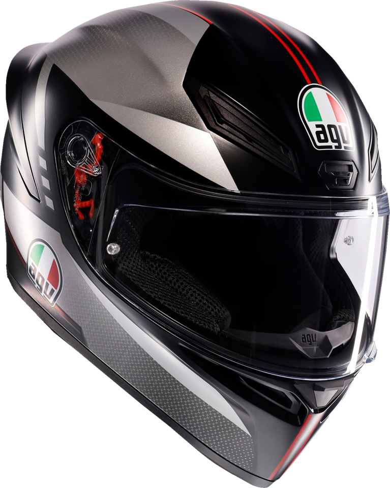 K1 S Helmet - Lap - Matte Black/Gray/Red - Small - Lutzka's Garage