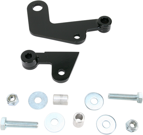 Rear Shock Drop Bracket Lowering Kit - Black - Lowers 1.50