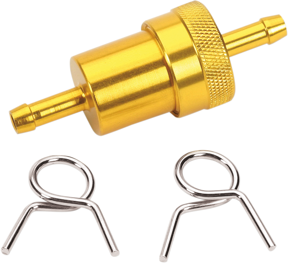 Anodized Aluminum Fuel Filter - Gold - 1/4" - Lutzka's Garage