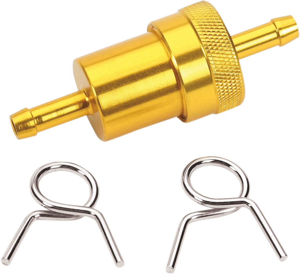 Anodized Aluminum Fuel Filter - Gold - 1/4