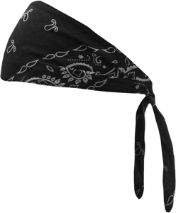 Old School Bandana - Traditional Black Paisley