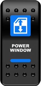 Rocker Switch - Power Window - Blue - Lutzka's Garage