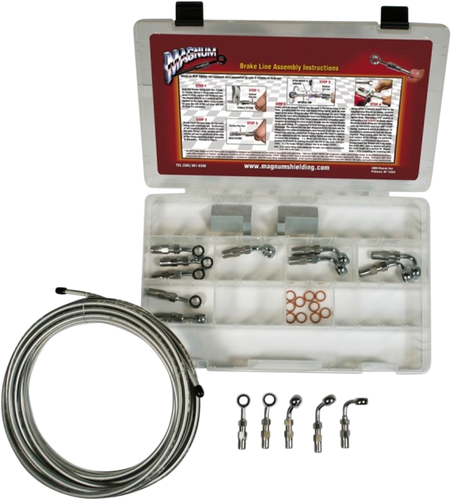 BYO Brake Line Basic Builder Kit - Chrome - Lutzka's Garage