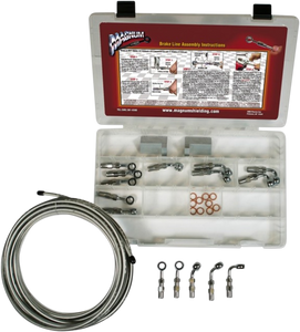 BYO Brake Line Basic Builder Kit - Chrome - Lutzka's Garage