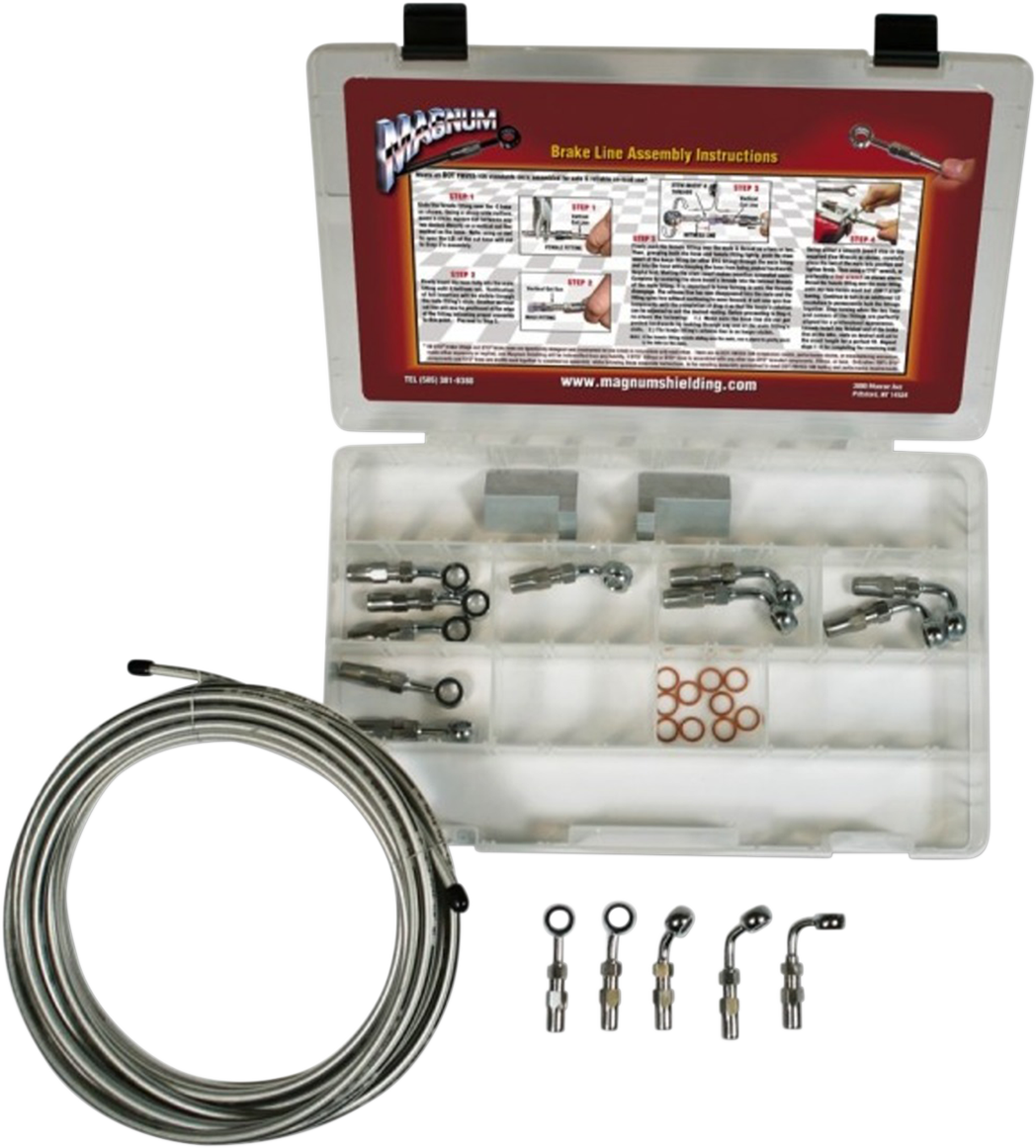 BYO Brake Line Basic Builder Kit - Chrome - Lutzka's Garage