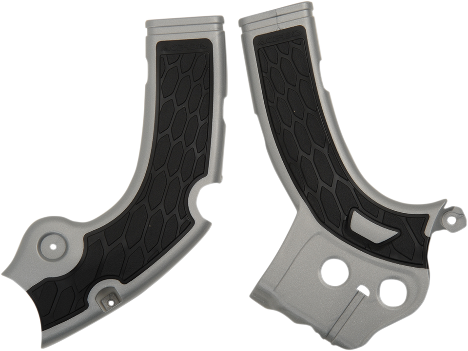 X-Grip Frame Guards - Silver/Black - YZ 250F/450F/WR250F/450F - Lutzka's Garage