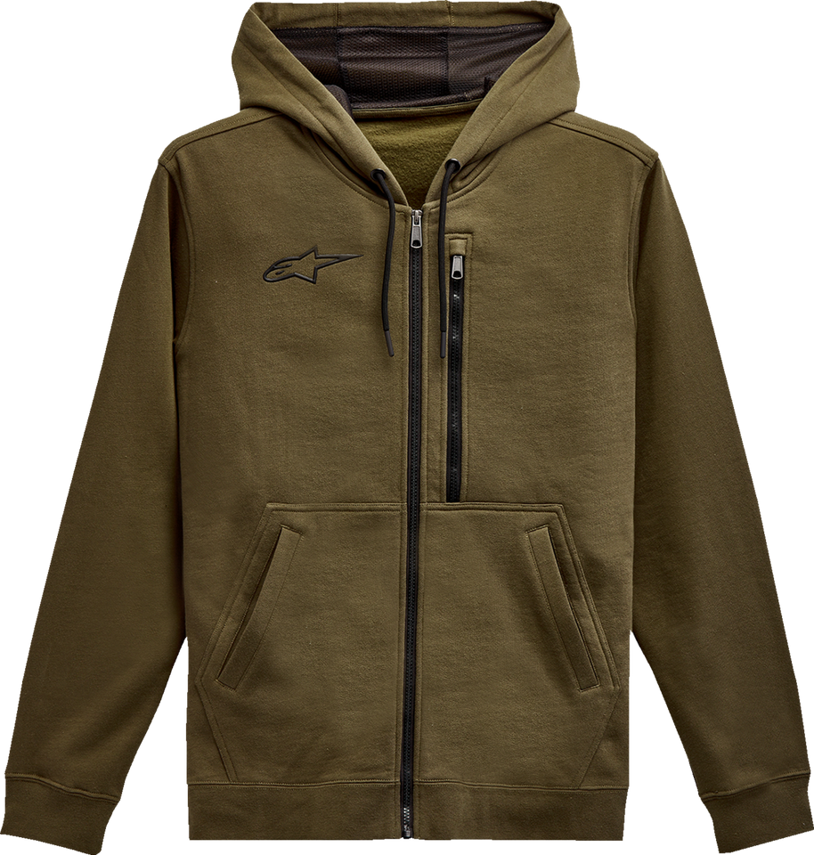 Asymmetrical Zip-up Hoodie - Military - Medium - Lutzka's Garage