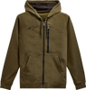 Asymmetrical Zip-up Hoodie - Military - Medium - Lutzka's Garage