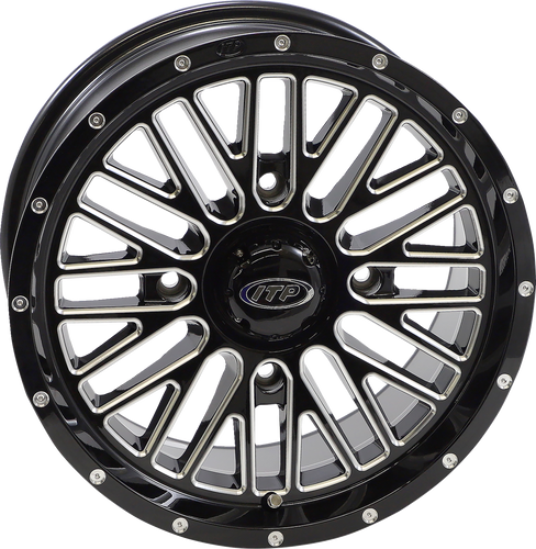 Wheel - Momentum - Front/Rear - Black/Milled - 15x7 - 4/156 - 5+2 (+30 mm)