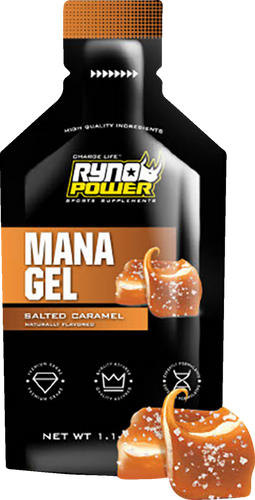 Mana Performance Gel - Salted Caramel - 12 Pack with Display Caddy