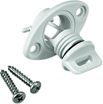 Drain Plug - White - Sea Doo - Lutzka's Garage