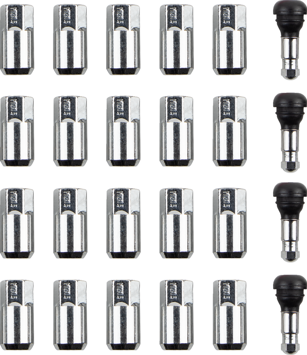 Lug Nut - 12 mm x 1.50 - Chrome - Flat - 20 Pack - Lutzka's Garage