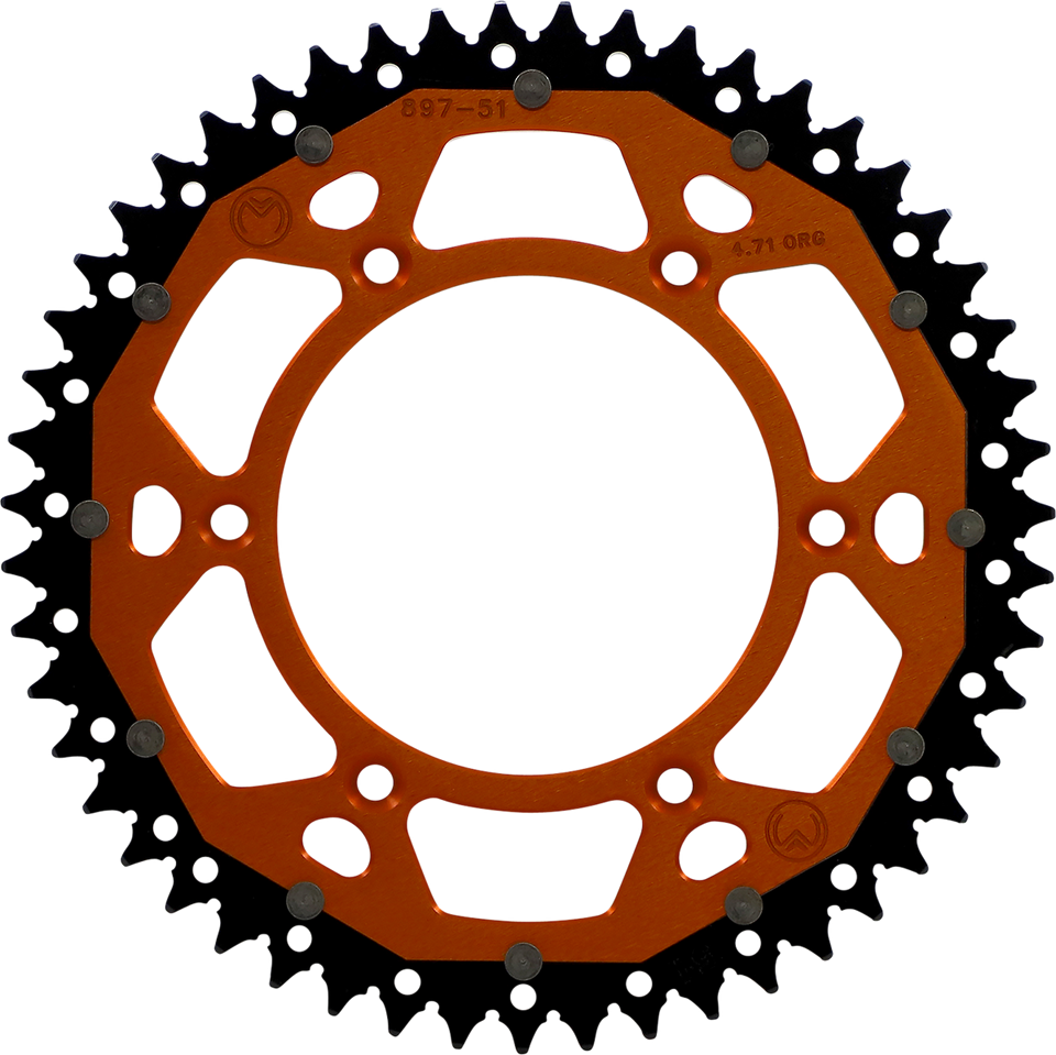 Dual Sprocket - Orange - 51 Tooth - Lutzka's Garage