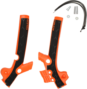 X-Grip Frame Guards - Orange/Black - Husqvarna | KTM - Lutzka's Garage