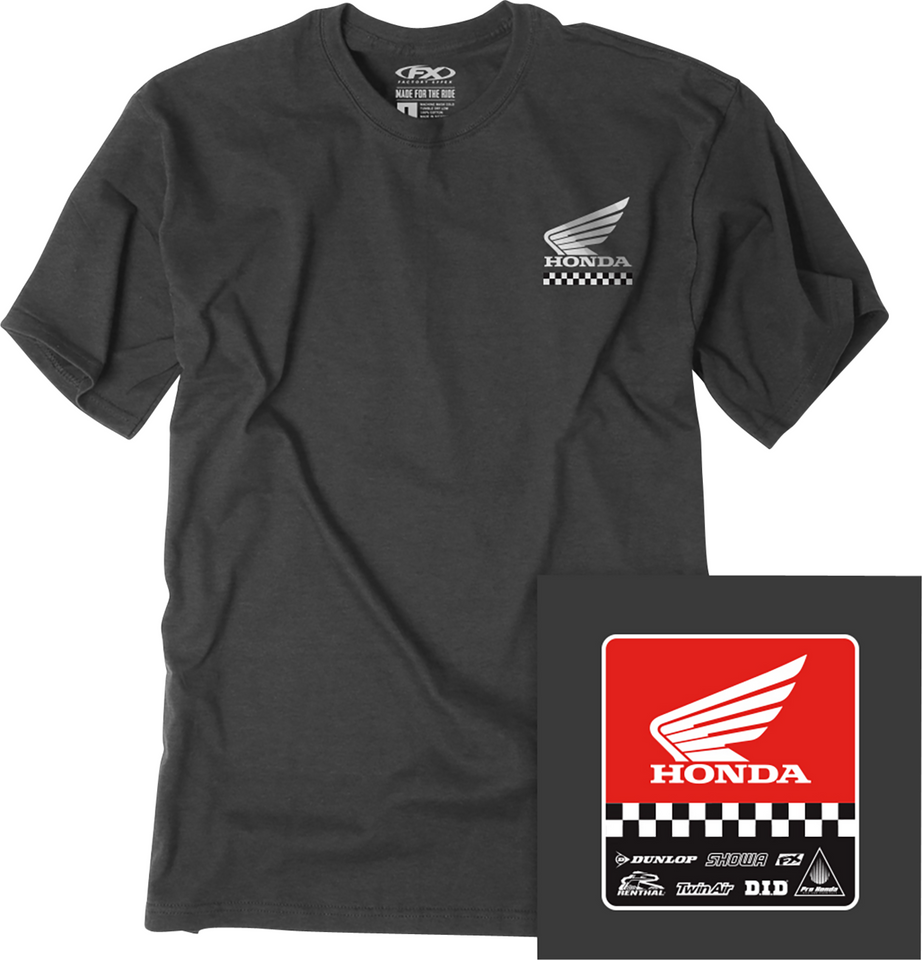 Youth Honda Starting Line T-Shirt - Heather Charcoal - Small - Lutzka's Garage