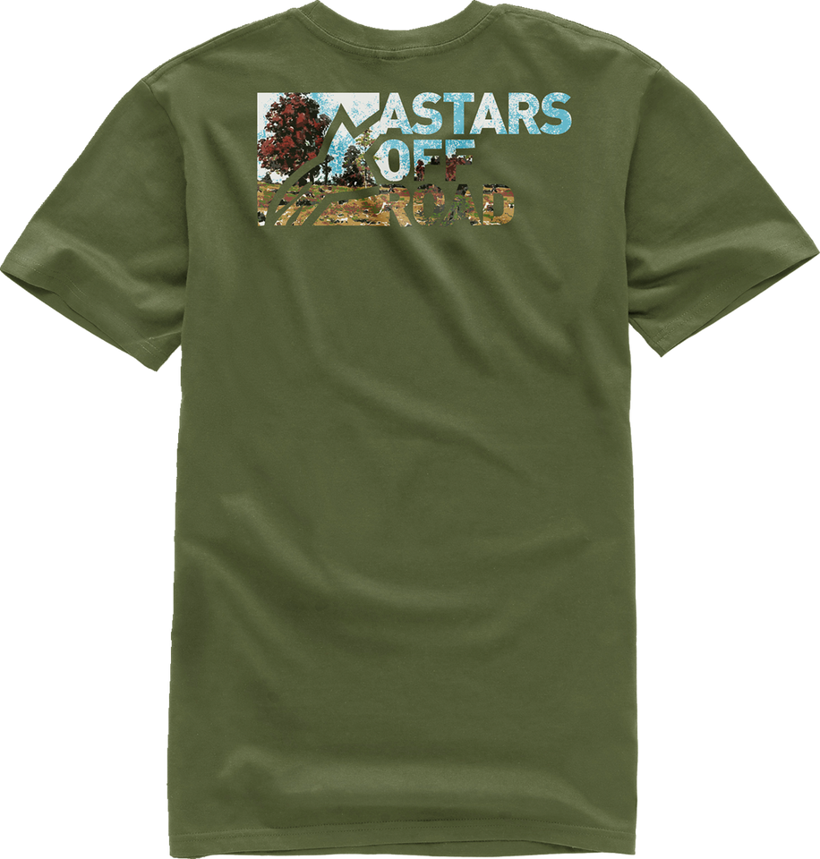 Painted T-Shirt - Military Green - Medium - Lutzka's Garage