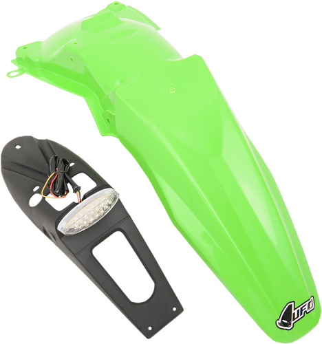 Enduro Rear Fender - with Light - Green - Lutzka's Garage