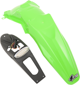 Enduro Rear Fender - with Light - Green - Lutzka's Garage