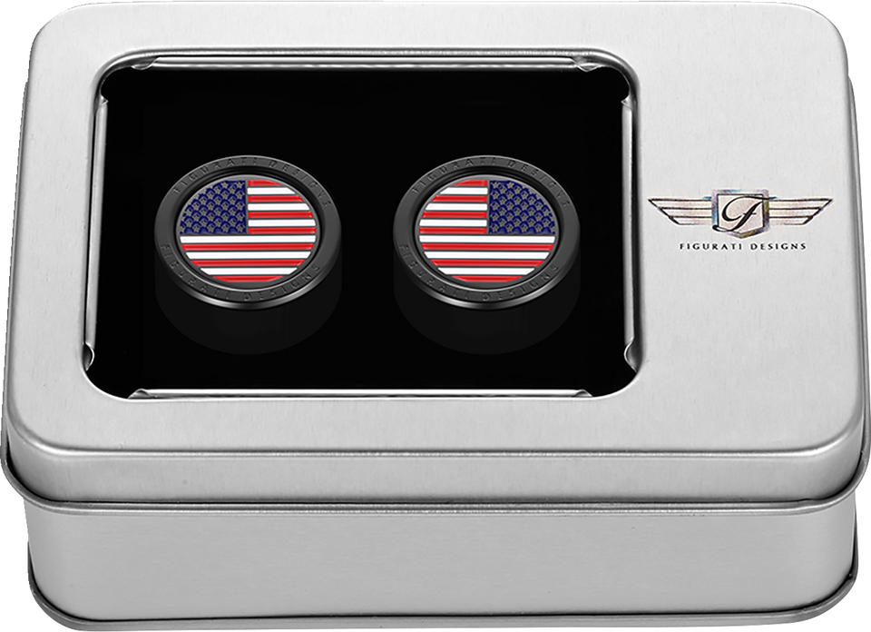 Docking Hardware Covers - American Flag - Short - Black - Lutzka's Garage