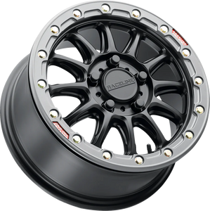 Wheel - Alpha - Front/Rear - Black/with Gun Metal Ring - 17x7 - 4/156 - +25 mm