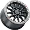 Wheel - Alpha - Front/Rear - Black/with Gun Metal Ring - 17x7 - 4/156 - +25 mm