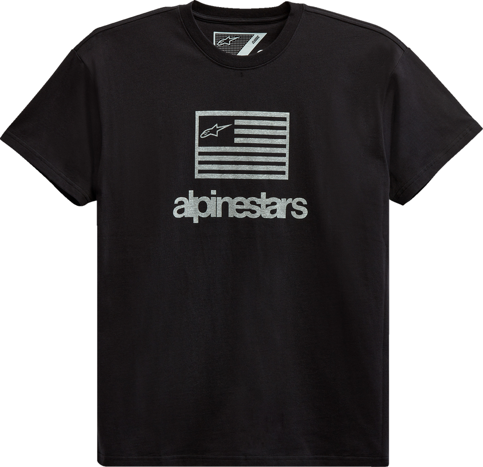 Flag T-Shirt - Black - Medium - Lutzka's Garage