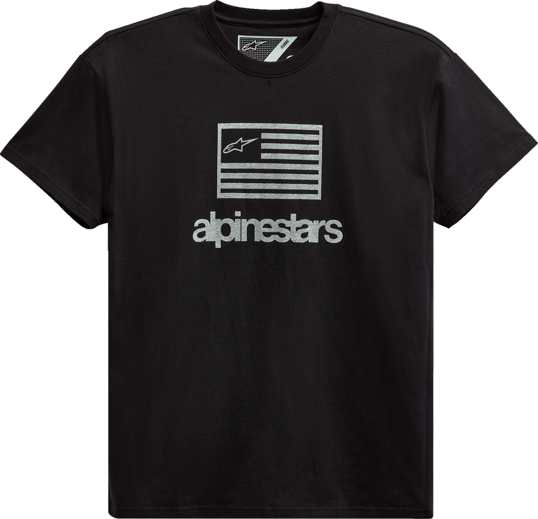 Flag T-Shirt - Black - Medium - Lutzka's Garage